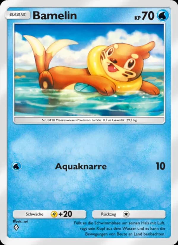 Bamelin card in German