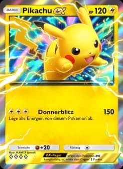 Pikachu-ex card in German