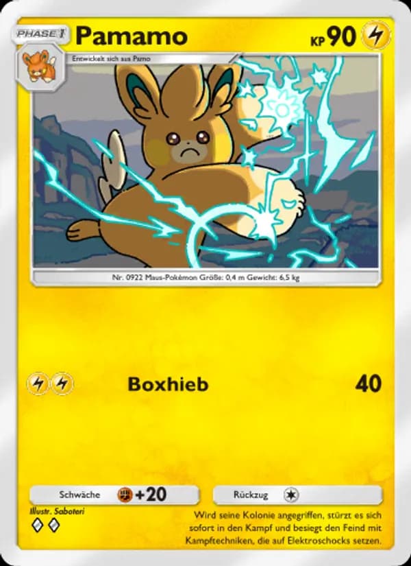 Pamamo card in German