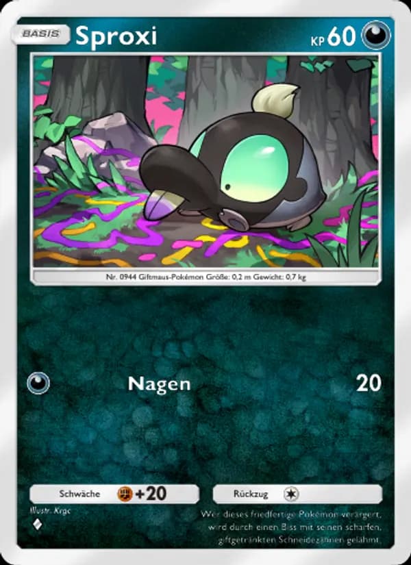 Sproxi card in German