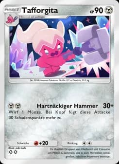 Tafforgita card in German