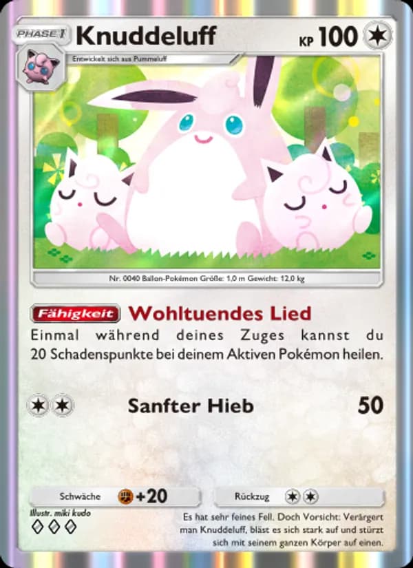 Knuddeluff card in German