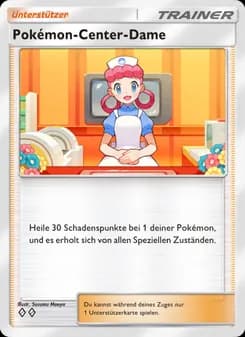 Pokémon-Center-Dame card in German