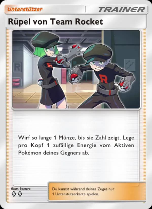 Rüpel von Team Rocket card in German