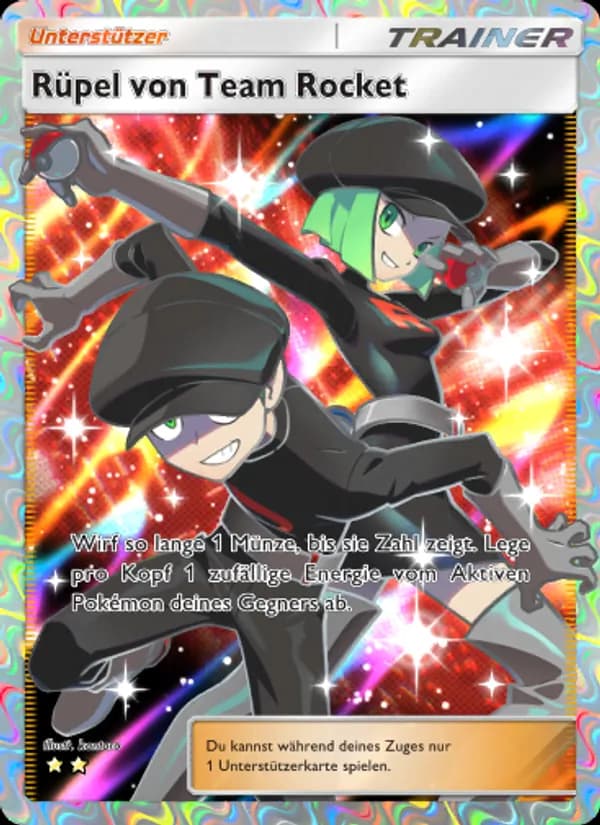 Rüpel von Team Rocket card in German