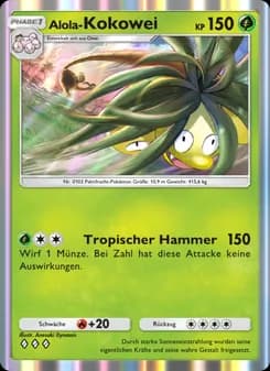 Alola-Kokowei card in German