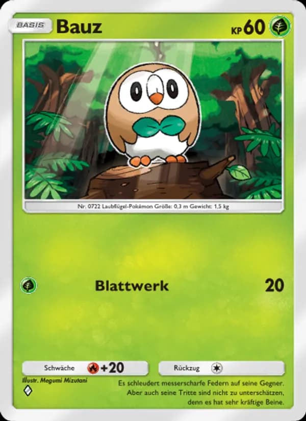 Bauz card in German