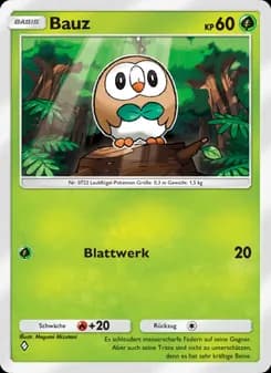 Bauz card in German