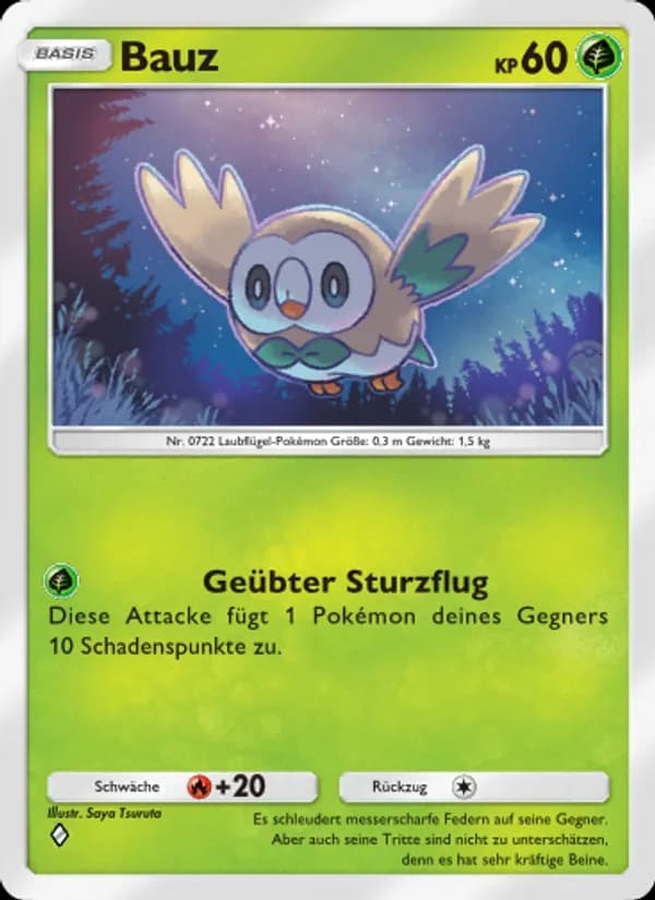 Bauz card in German
