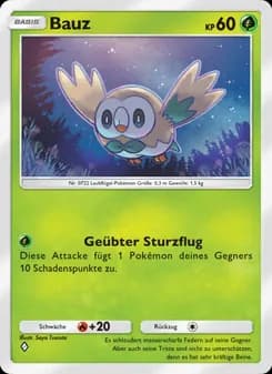 Bauz card in German