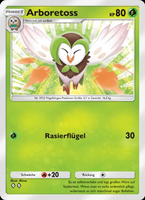 Arboretoss card in German