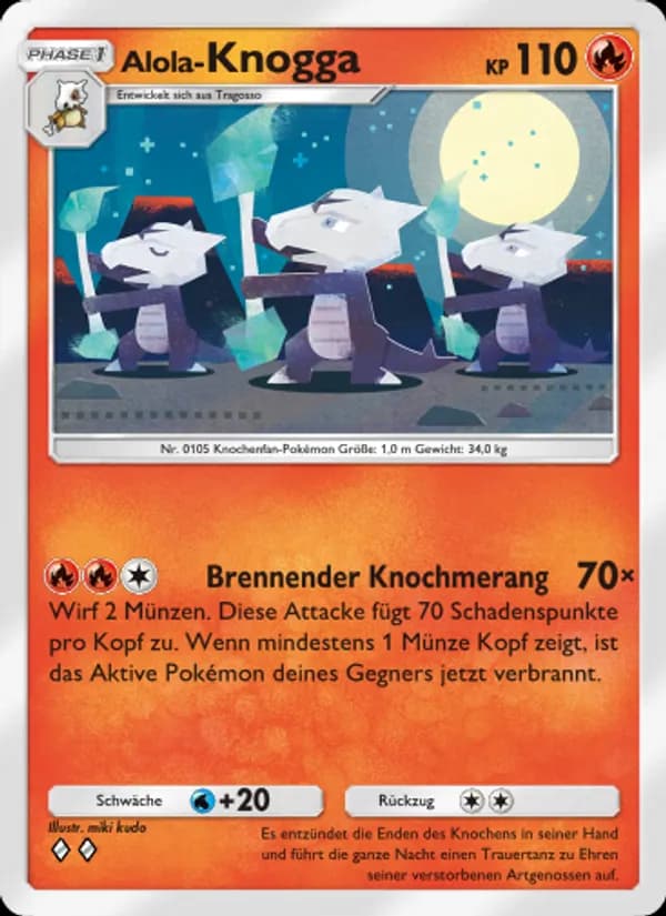 Alola-Knogga card in German