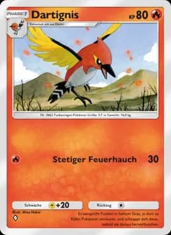 Dartignis card in German