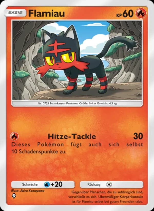 Flamiau card in German