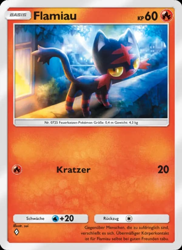 Flamiau card in German