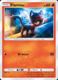 Flamiau card in German
