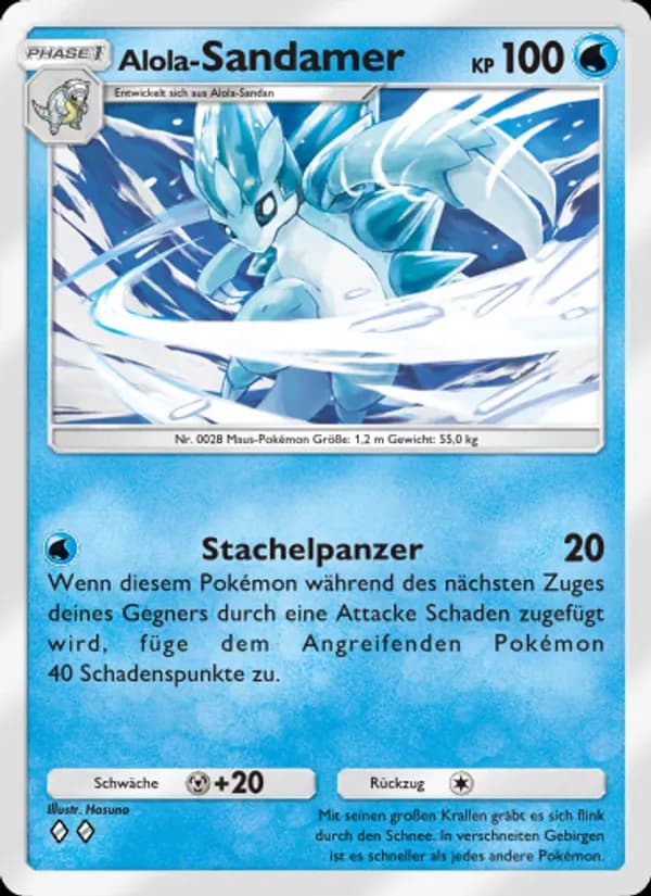 Alola-Sandamer card in German