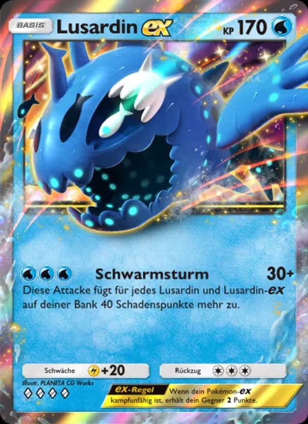 Lusardin-ex card in German