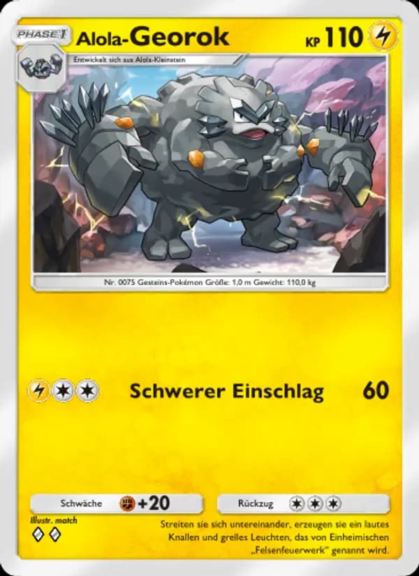 Alola-Georok card in German