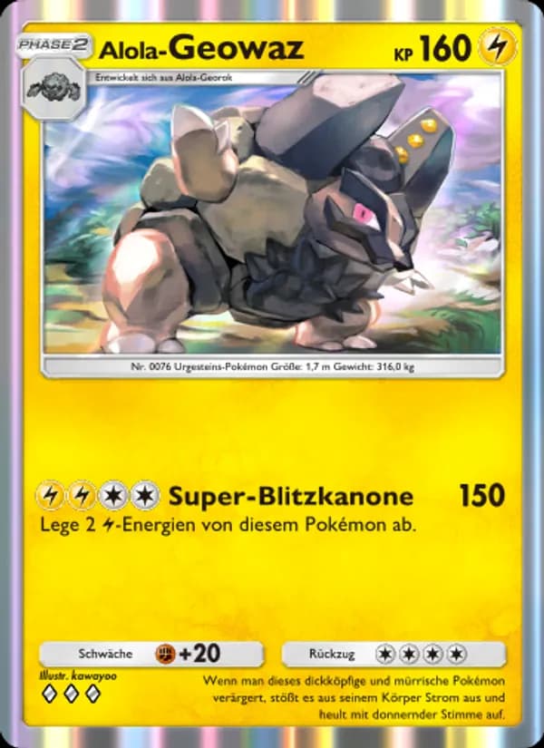 Alola-Geowaz card in German