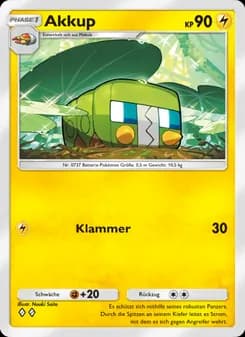 Akkup card in German