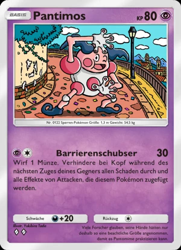 Pantimos card in German