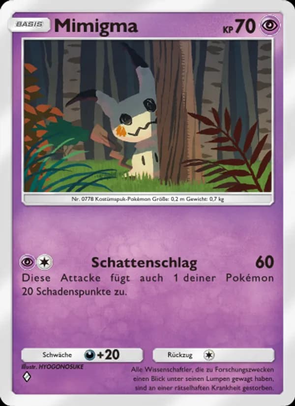 Mimigma card in German
