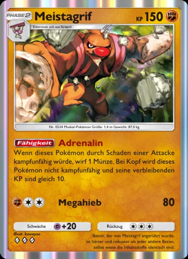 Meistagrif card in German