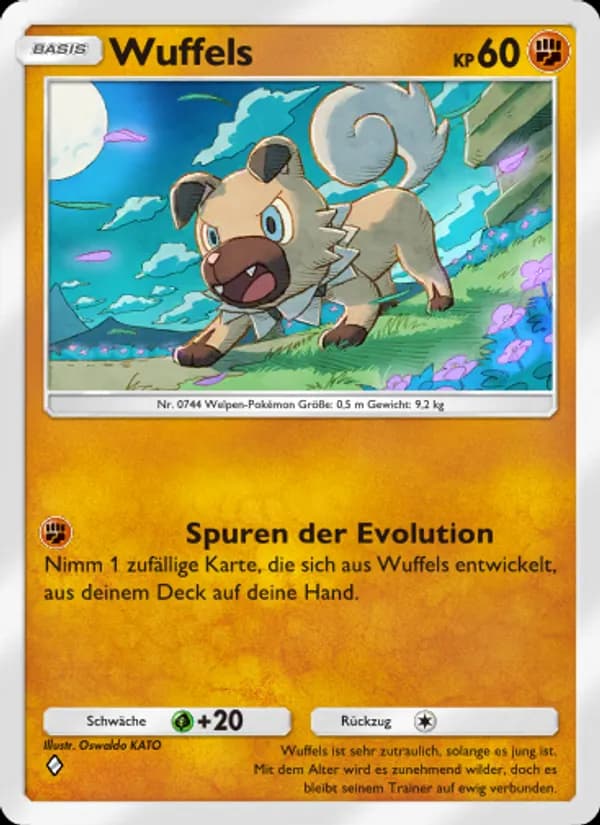 Wuffels card in German