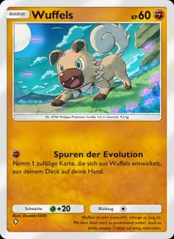 Wuffels card in German