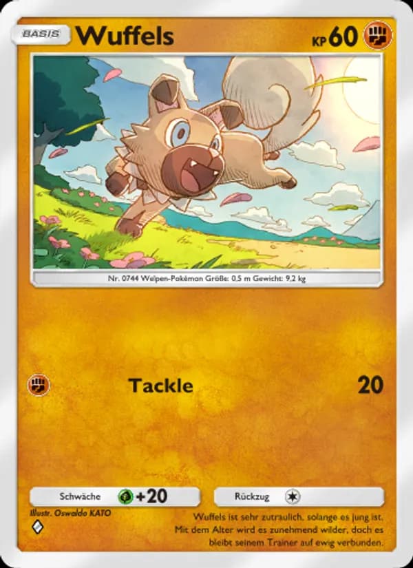Wuffels card in German