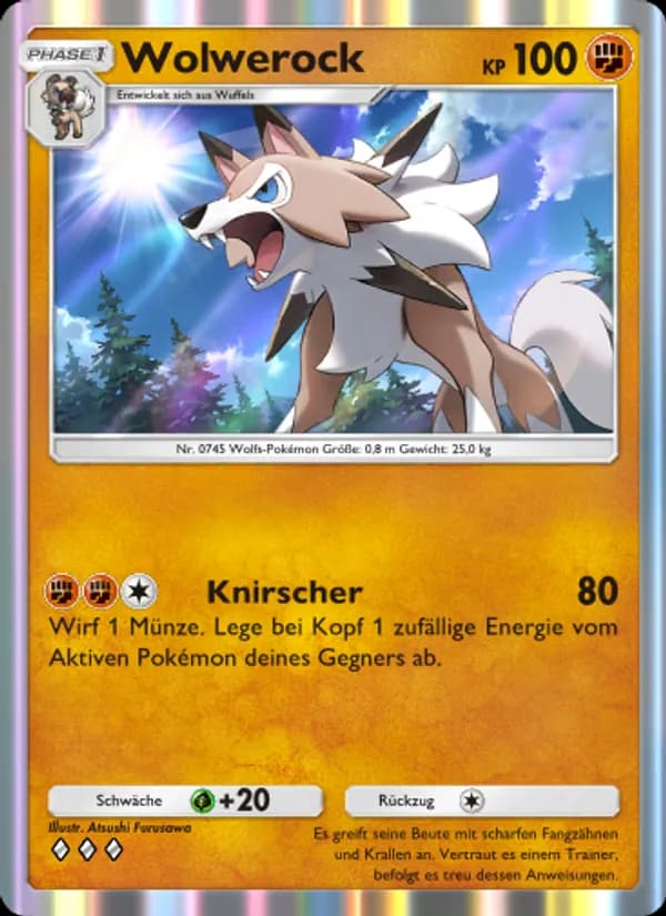 Wolwerock card in German