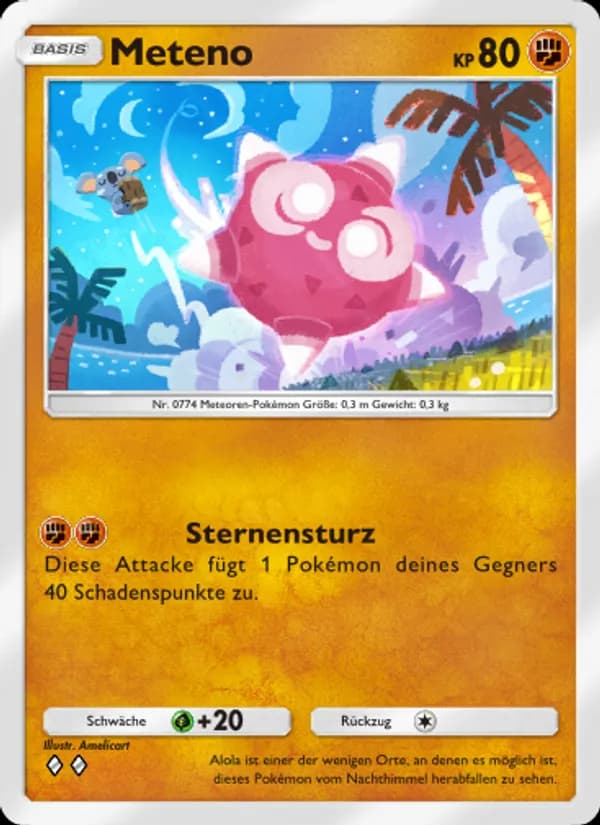 Meteno card in German
