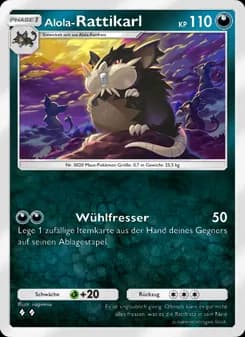 Alola-Rattikarl card in German