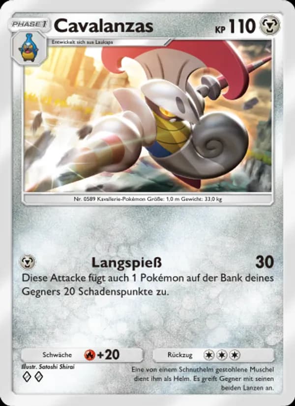 Cavalanzas card in German