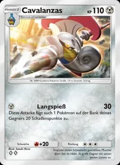 Cavalanzas card in German