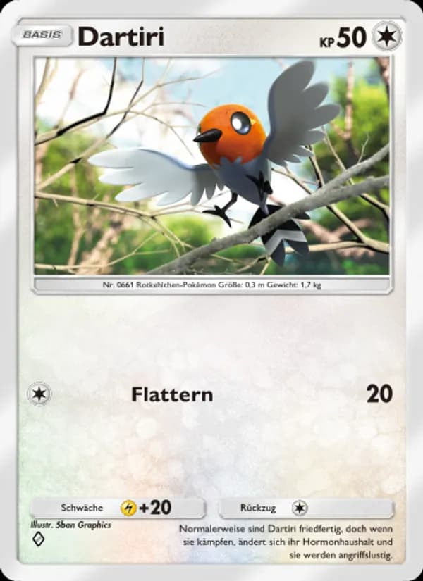 Dartiri card in German