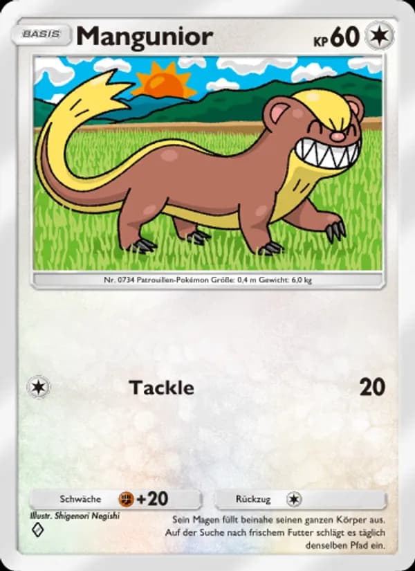 Mangunior card in German