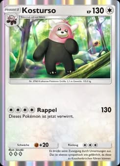 Kosturso card in German