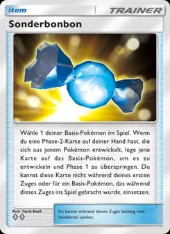 Sonderbonbon card in German