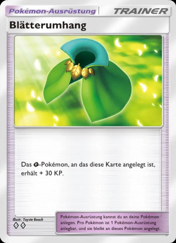 Blätterumhang card in German