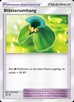 Blätterumhang card in German