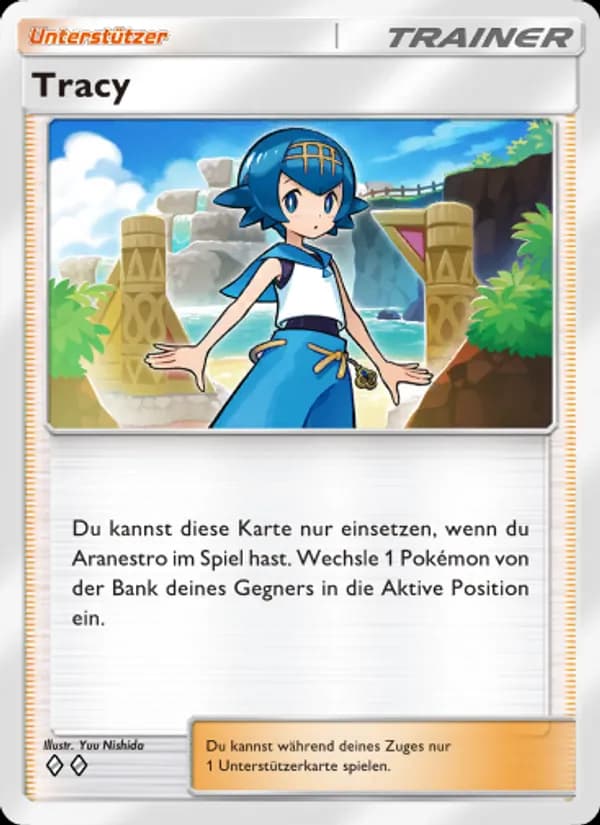 Tracy card in German