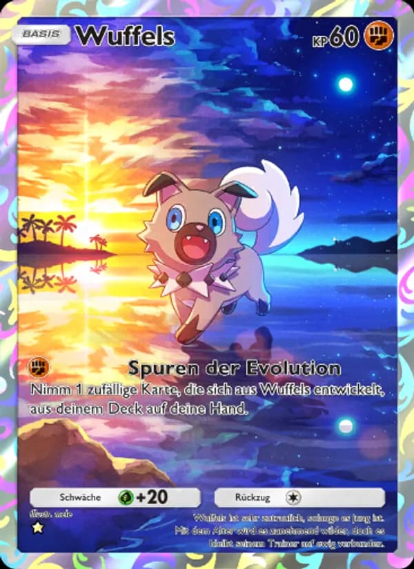 Wuffels card in German