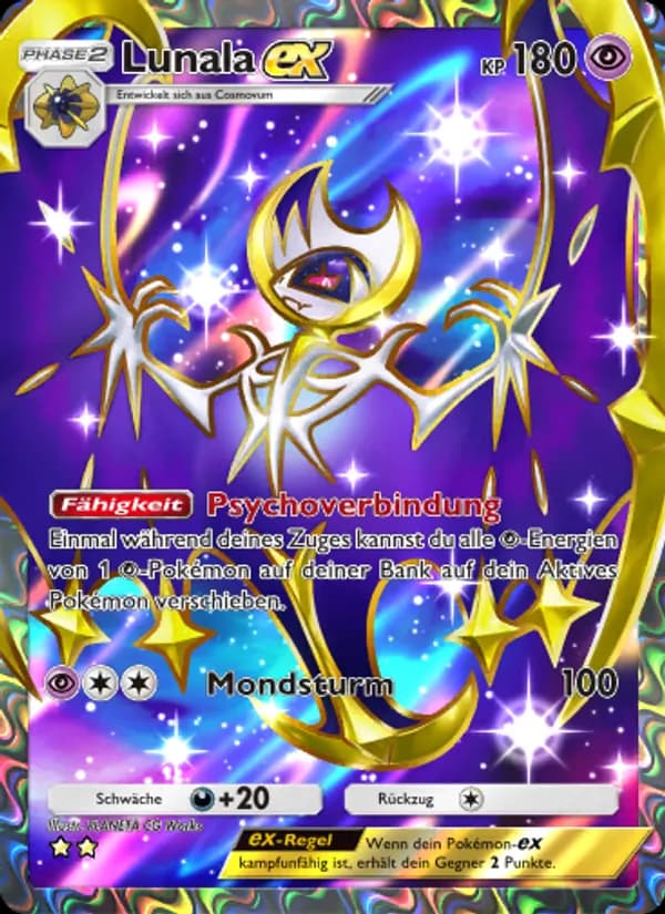 Lunala-ex card in German