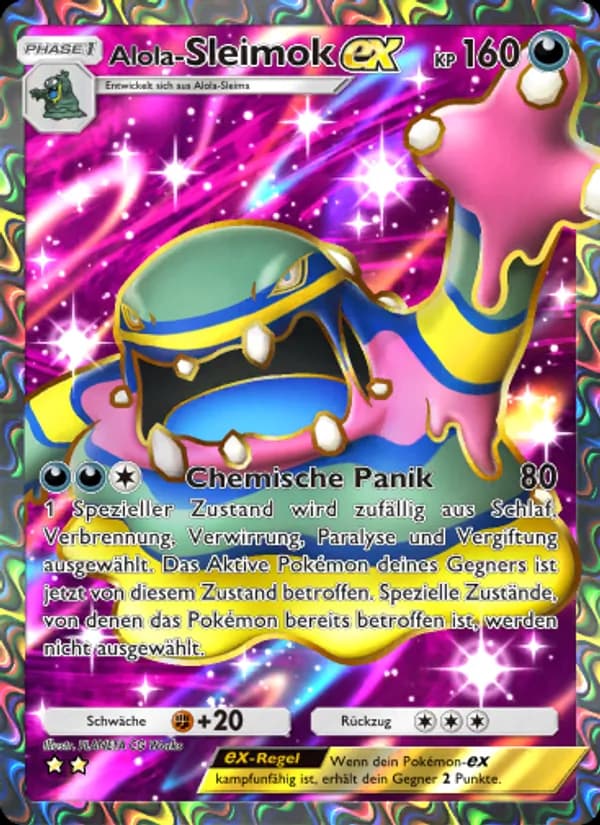 Alola-Sleimok-ex card in German