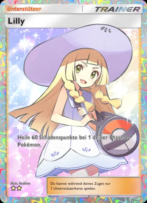 Lilly card in German