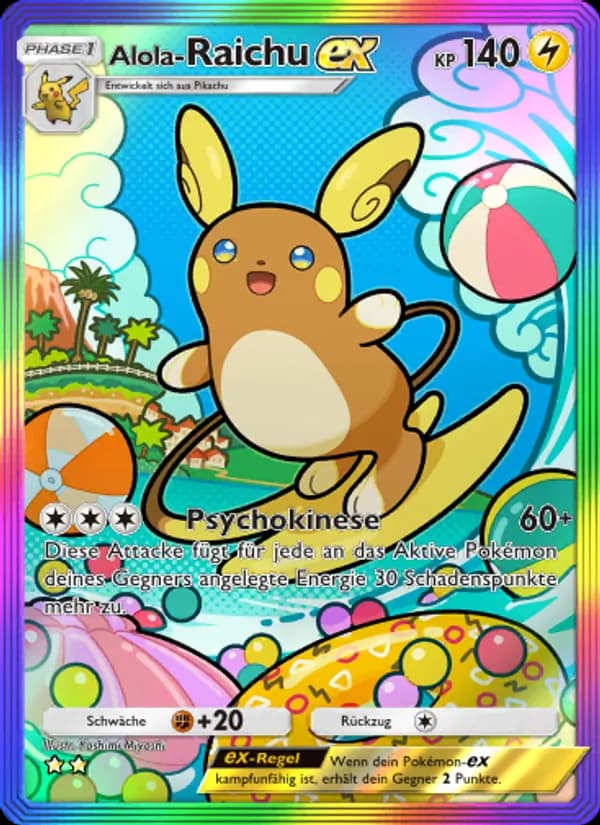 Alola-Raichu-ex card in German