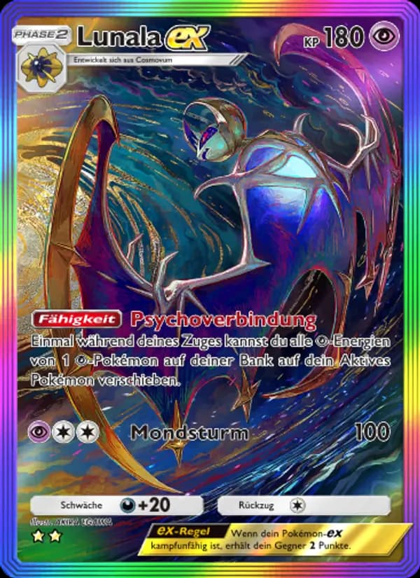 Lunala-ex card in German