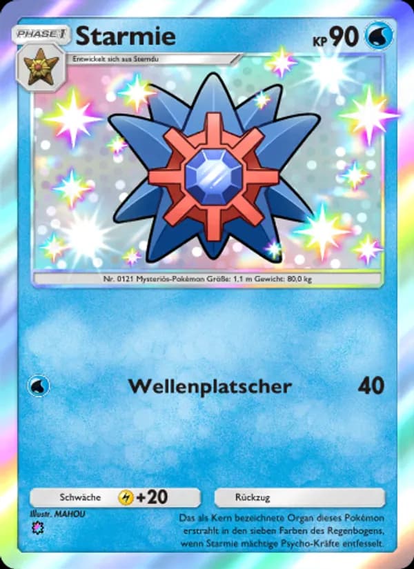 Starmie card in German